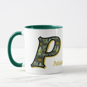 Personalisiertes Gänseblümchen-Monogramm Anfangsbu Tasse