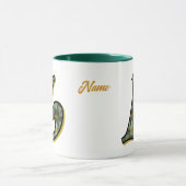 Personalisiertes Gänseblümchen-Monogramm Anfangsbu Tasse (Zentrum)