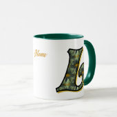 Personalisiertes Gänseblümchen-Monogramm Anfangsbu Tasse (VorderseiteRechts)