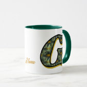 Personalisiertes Gänseblümchen-Monogramm Initial G Tasse (VorderseiteRechts)