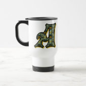 Personalisiertes Gänseblümchen-Monogramm Initiale Reisebecher (Links)