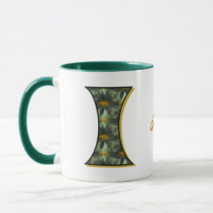 Personalisiertes Gänseblümchen-Monogramm Initiale  Tasse