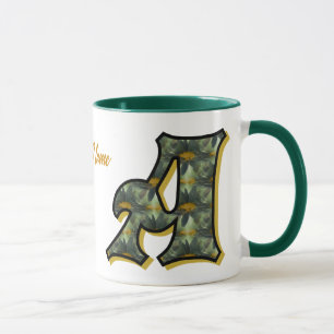 Personalisiertes Gänseblümchen-Monogramm Initiale  Tasse