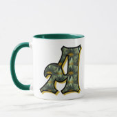 Personalisiertes Gänseblümchen-Monogramm Initiale  Tasse (Links)