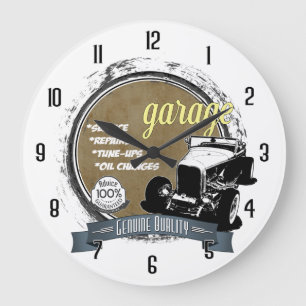 Personalisiertes Garagenschild Große Wanduhr