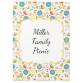 Personalisiertes Garten-Party blühte Klemmbrett (Rückseite)