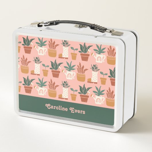 Personalisiertes Gartengeschenk Metall Brotdose (Rückseite)