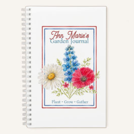 Personalisiertes Gartentagebuch | Wasserfarben Flo Notizblock