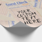 Personalisiertes Gastcheck-Geschenk Geschenkpapier (Ecke)