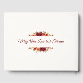 Personalisiertes Gästebuch der rustikalen Hochzeit (Rückseite)