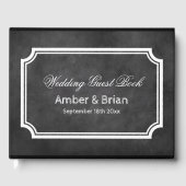 Personalisiertes Gästebuch in Schwarz (Vorderseite)