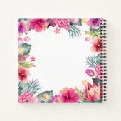 Personalisiertes Gästebuch Tropical Floral Wedding Notizbuch (Rückseite)