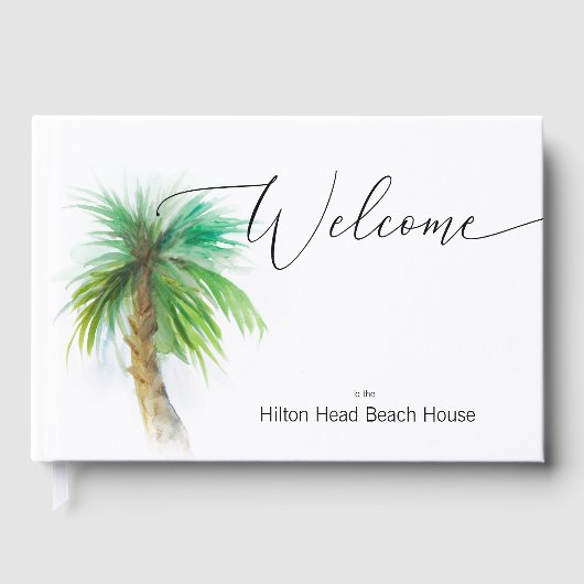 Personalisiertes Gästebuch Tropical Palm Tree (Vorderseite)