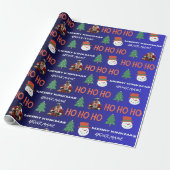 Personalisiertes Gay Leather Santa Xmas Wrapping P Geschenkpapier (Ungerollt)