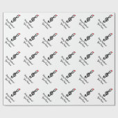 Personalisiertes Gclef-Höhen-Musiknote Weihnachten Geschenkpapier (Flach)