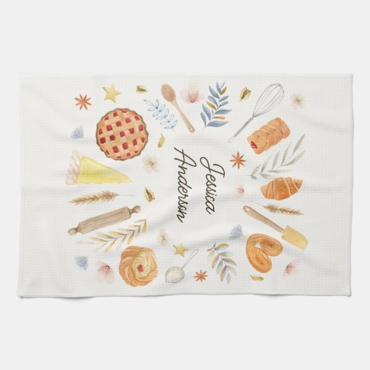 Personalisiertes Gebäck Geschirrtuch (Horizontal)