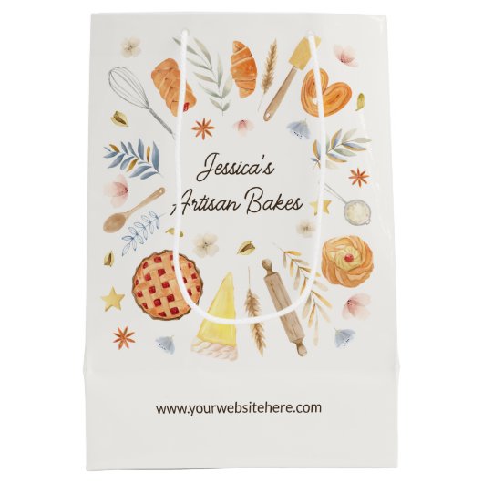 Personalisiertes Gebäck Mittlere Geschenktüte (Rückseite)