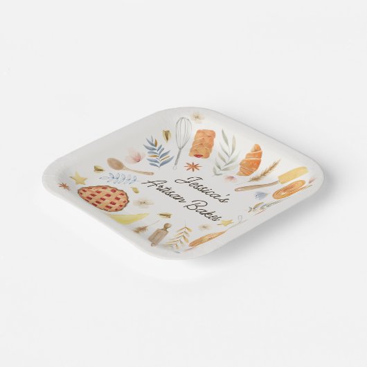 Personalisiertes Gebäck Pappteller (Gewinkelt)