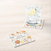 Personalisiertes Gebäck Rechteckiger Pappuntersetzer (Vor Ort)