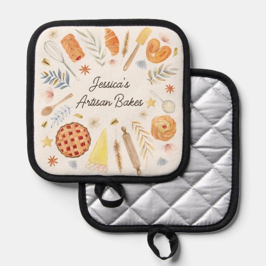 Personalisiertes Gebäck Topflappen (Vorderseite/Rückseite)