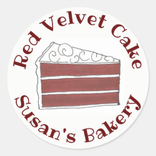 Personalisiertes Gebäck, von Velvet gebacken Runder Aufkleber