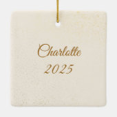 Personalisiertes Gebet Girl Engel Weihnachtsschmuc Keramikornament (Rückseite)