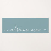 Personalisiertes Gebet mit blaugrünem Namen oder Yogamatte (Vorderseite (Horizontal))