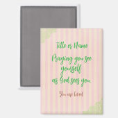 Personalisiertes Gebetsangebot Magnet (Vorderseite/Rückseite)