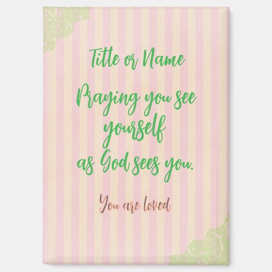 Personalisiertes Gebetsangebot Magnet (Vorderseite)