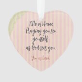 Personalisiertes Gebetsangebot Ornament (Vorderseite)