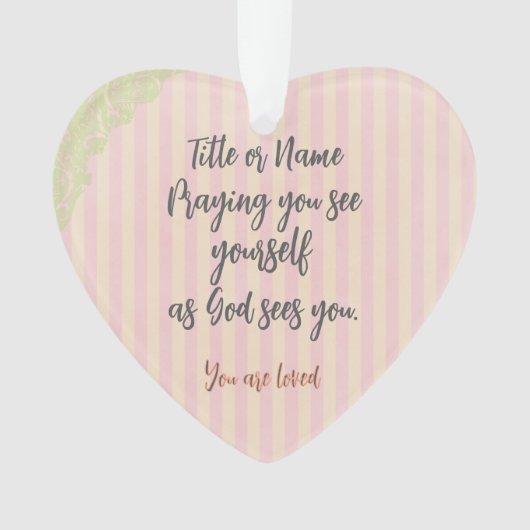 Personalisiertes Gebetsangebot Ornament (Vorderseite)
