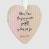 Personalisiertes Gebetsangebot Ornament (Vorderseite)