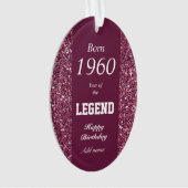 Personalisiertes Geburtsjahr Geburtstagsgeschenk Ornament (Vorderseite)