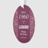 Personalisiertes Geburtsjahr Geburtstagsgeschenk Ornament (Vorderseite)