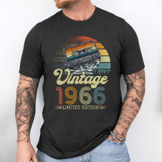 Personalisiertes Geburtsjahr Vintage-Kassettenband T-Shirt