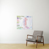 Personalisiertes Geburtsschild unter dem Meer Wandteppich (Beispiel (Horizontal))