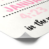 Personalisiertes Geburtsstat Poster Dinosaurier-Ki (Ecke)