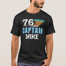 Personalisiertes Geburtstags-Retro-Captain-76-T-Sh T-Shirt