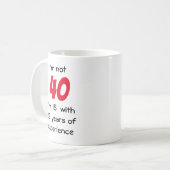 Personalisiertes Geburtstagsalter Kaffeetasse (Vorderseite Links)