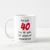 Personalisiertes Geburtstagsalter Kaffeetasse (Links)