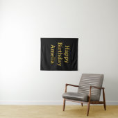 Personalisiertes Geburtstagsbanner mit individuell Wandteppich (Beispiel (Horizontal))