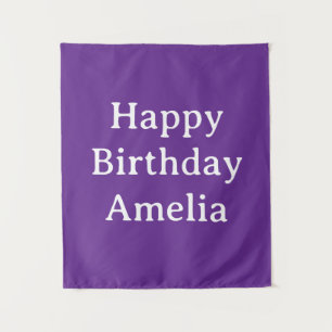 Personalisiertes Geburtstagsbanner mit individuell Wandteppich