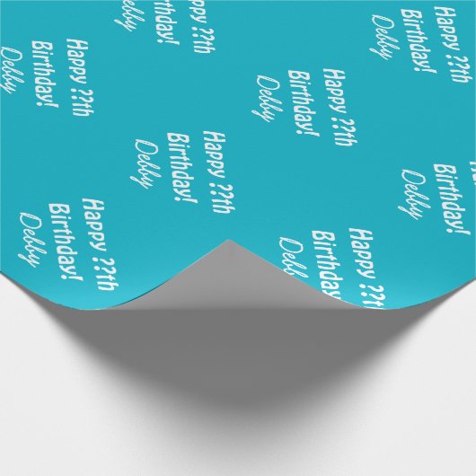 Personalisiertes Geburtstagsblatt Geschenkpapier (Ecke)