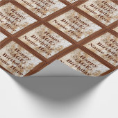 Personalisiertes Geburtstagsblatt sein Alter Geschenkpapier (Ecke)