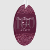 Personalisiertes Geburtstagsgeschenk 100. Ornament (Vorderseite)