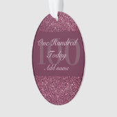 Personalisiertes Geburtstagsgeschenk 100. Ornament (Vorderseite)