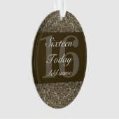 Personalisiertes Geburtstagsgeschenk 16. Ornament (Vorderseite)