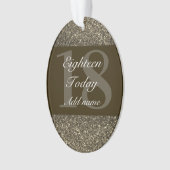 Personalisiertes Geburtstagsgeschenk 18. Ornament (Vorderseite)