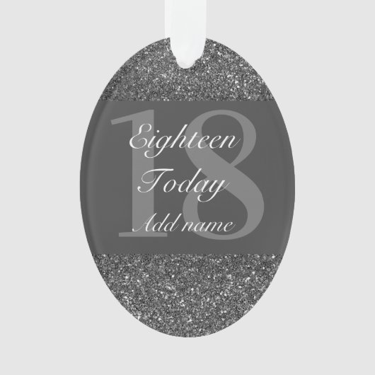 personalisiertes Geburtstagsgeschenk 18. Ornament (Vorderseite)