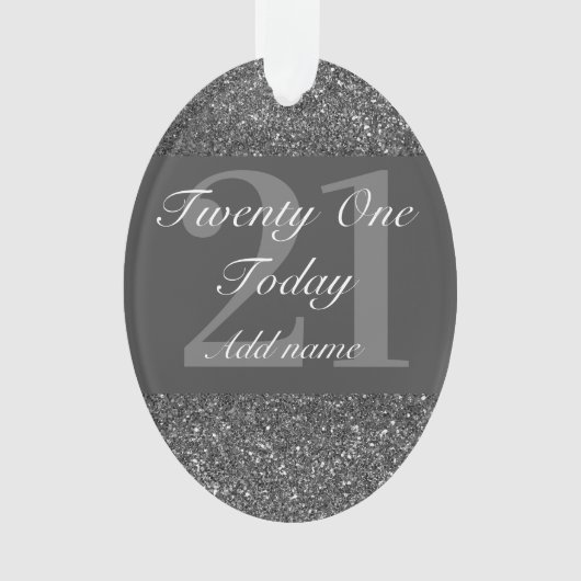 personalisiertes Geburtstagsgeschenk 21. Ornament (Vorderseite)